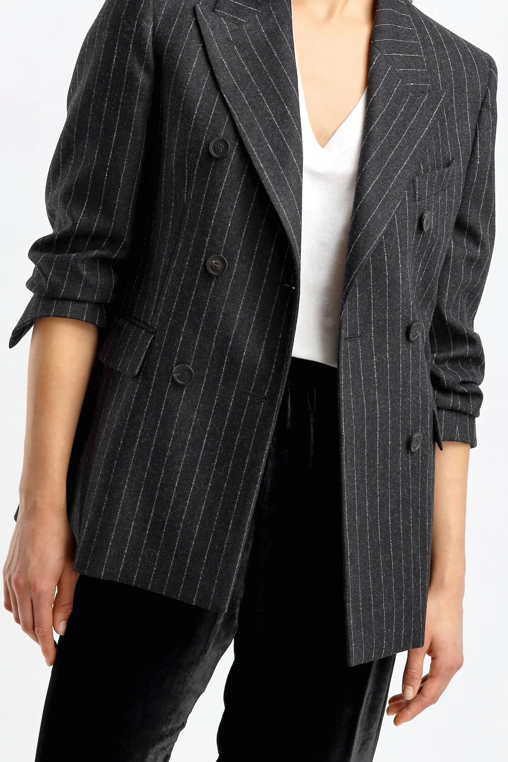 Femme Golden Goose Blazer Journey En Gris/Argente