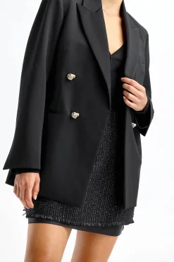 Femme Lanvin Blazer Knot En Noir