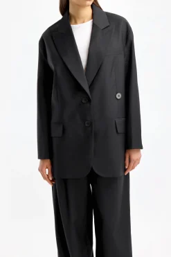 Femme Tibi Blazer Liam En Noir