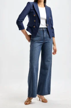 Femme Veronica Beard Blazer Lutece Dickey En Marine