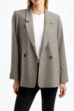 Femme Anine Bing Blazer Madeleine En Houndstooth