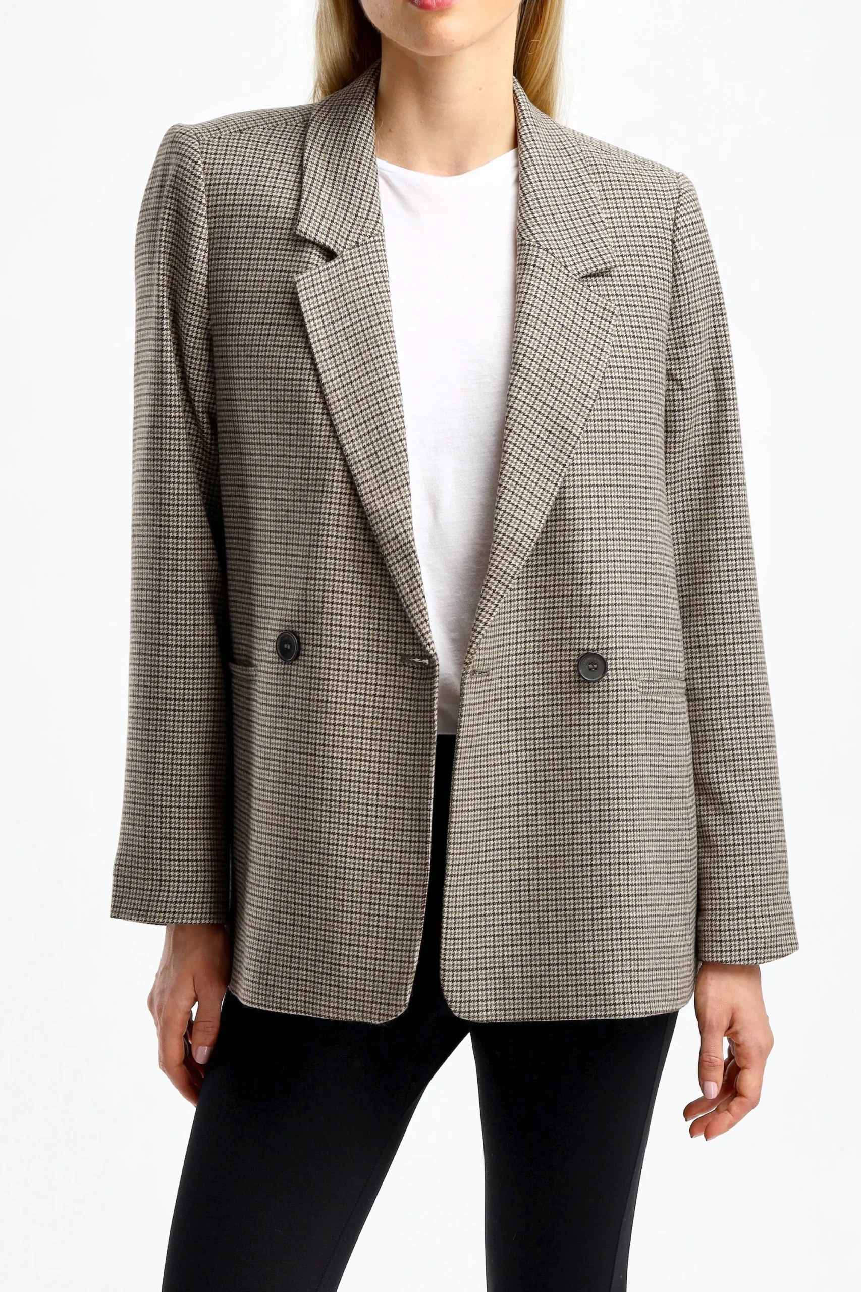 Femme Anine Bing Blazer Madeleine En Houndstooth