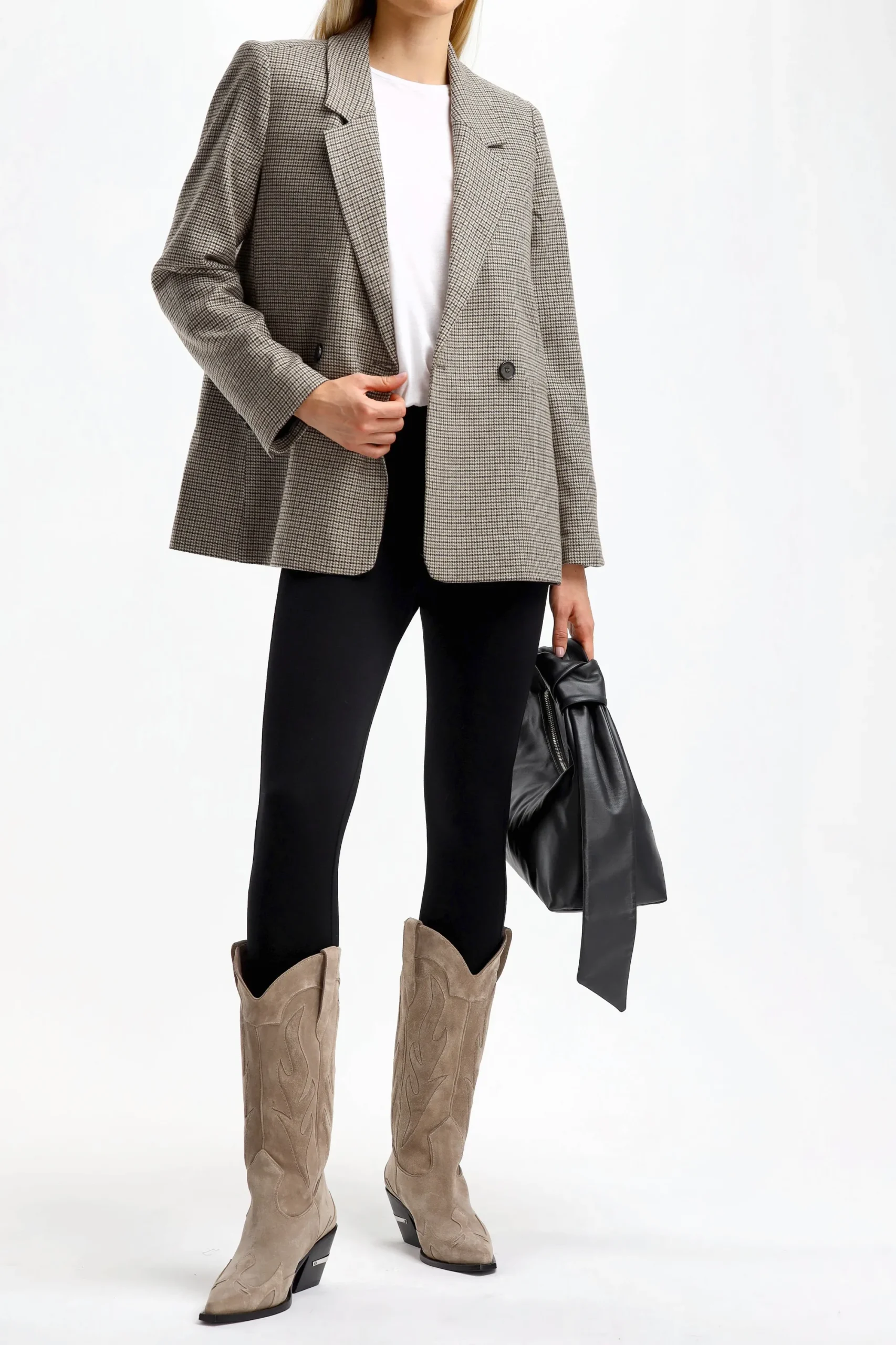 Femme Anine Bing Blazer Madeleine En Houndstooth