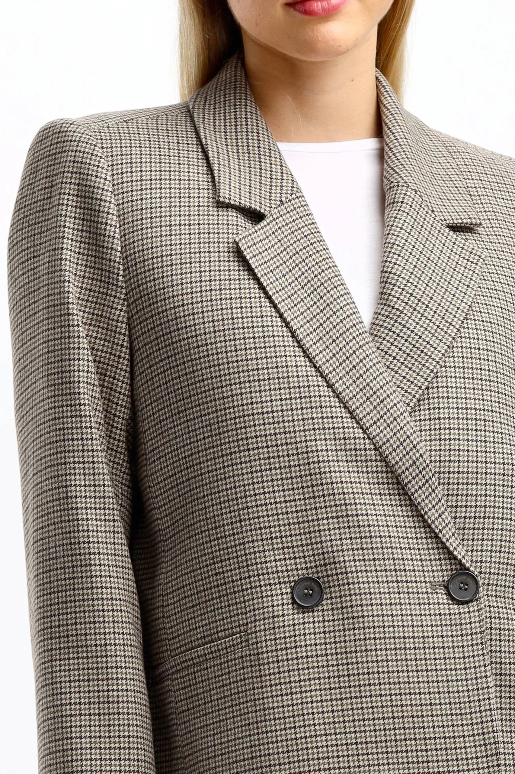 Femme Anine Bing Blazer Madeleine En Houndstooth