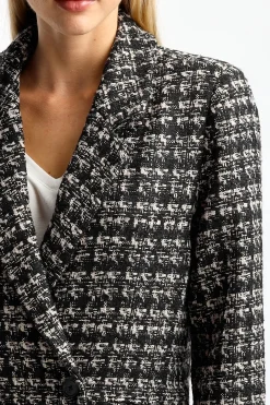 Femme Anine Bing Blazer Madeleine En Tan/Noir