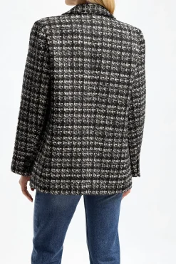 Femme Anine Bing Blazer Madeleine En Tan/Noir