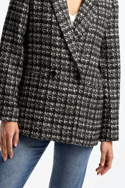 Femme Anine Bing Blazer Madeleine En Tan/Noir