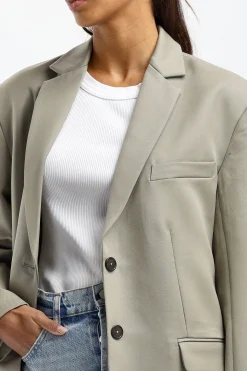 Femme Anine Bing Blazer Quinn En Vert Kaki