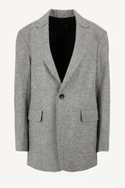 Femme R13 Blazer Raw Cut En Gris Heather