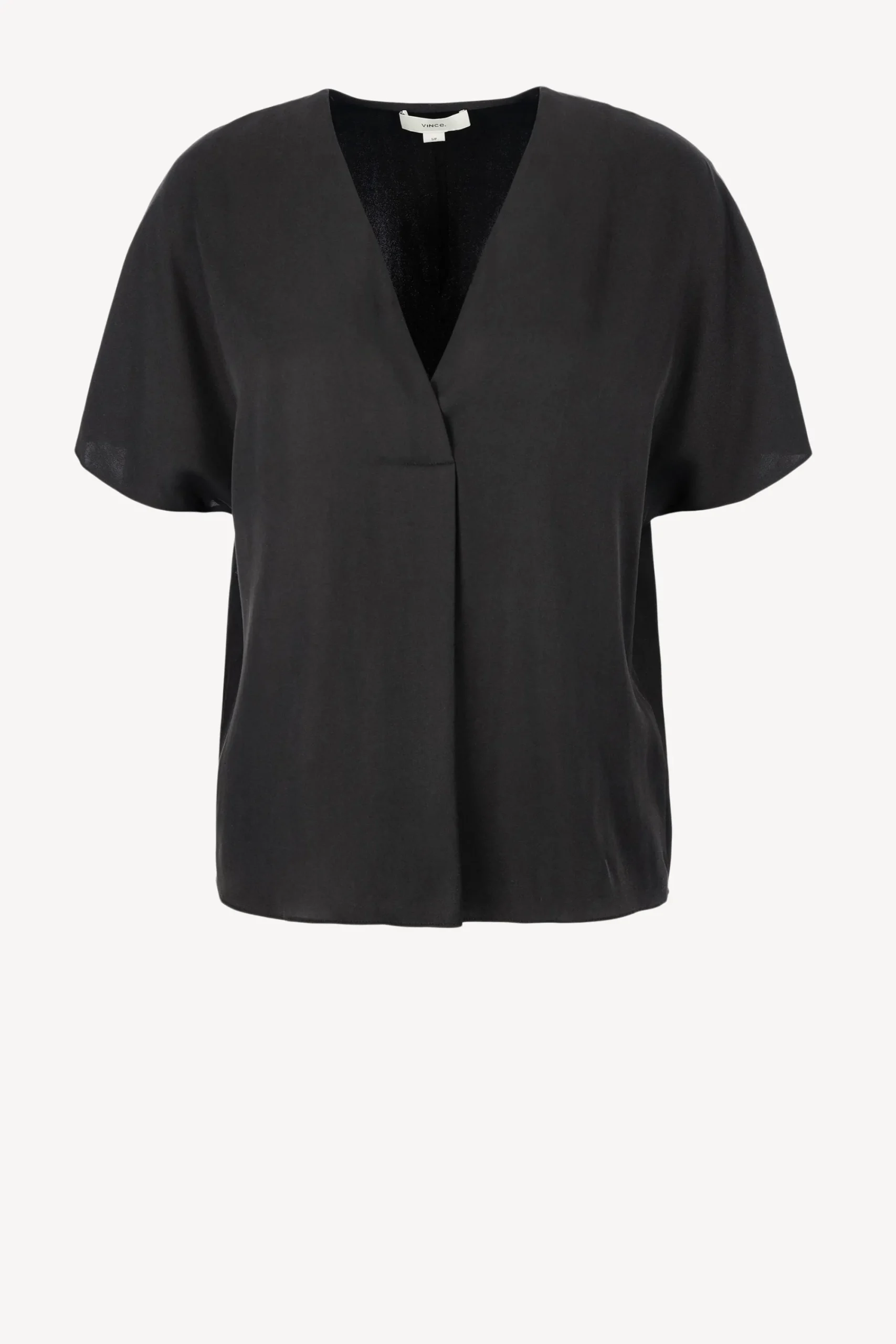 Femme Vince Blouse A Col En V Noire