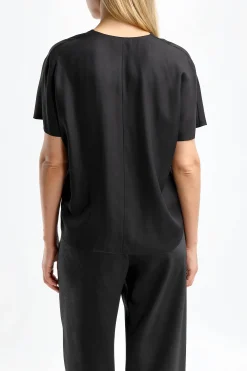 Femme Vince Blouse A Col En V Noire