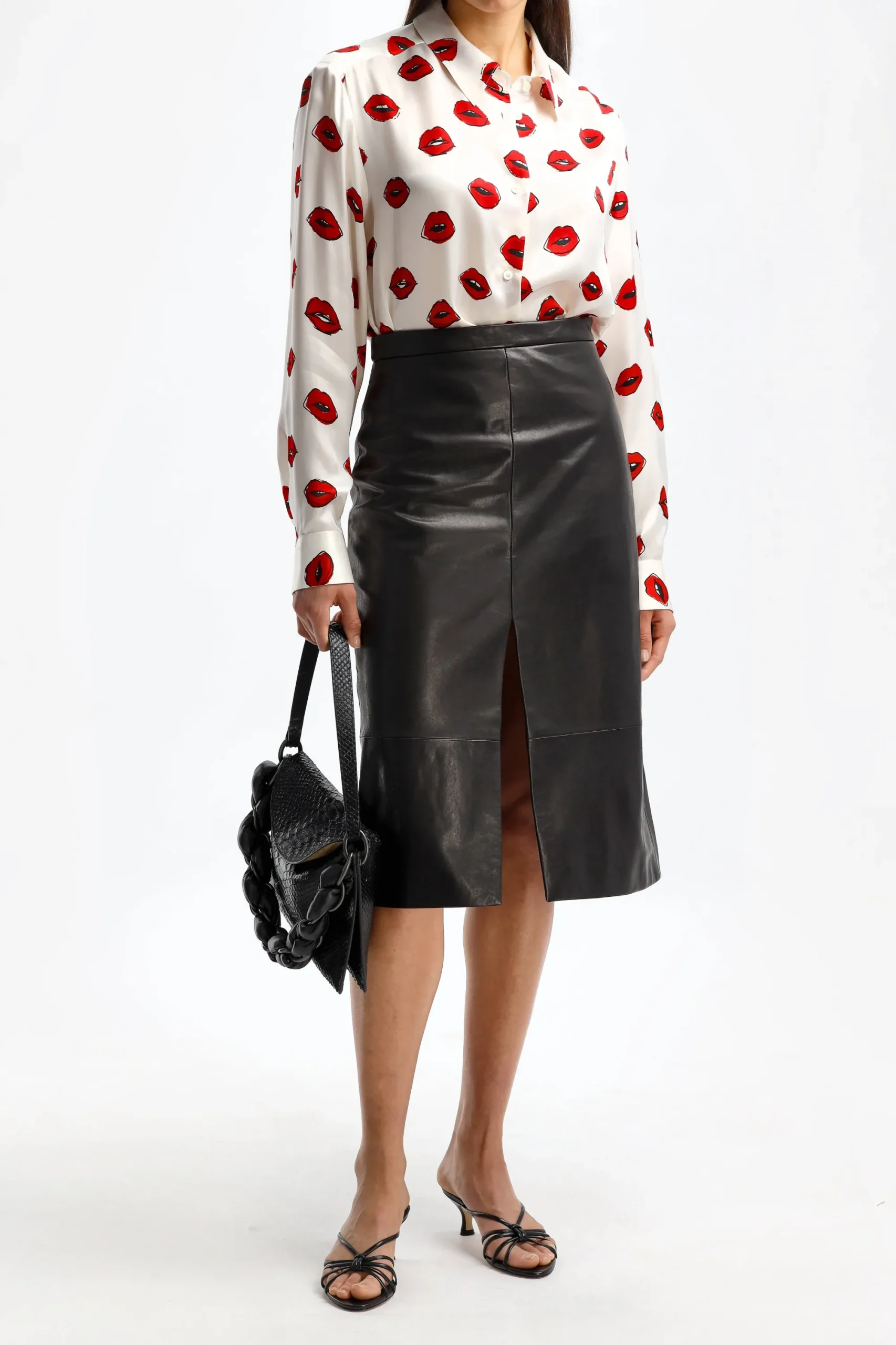 Femme Khaite Blouse Argo En Creme/Rouge