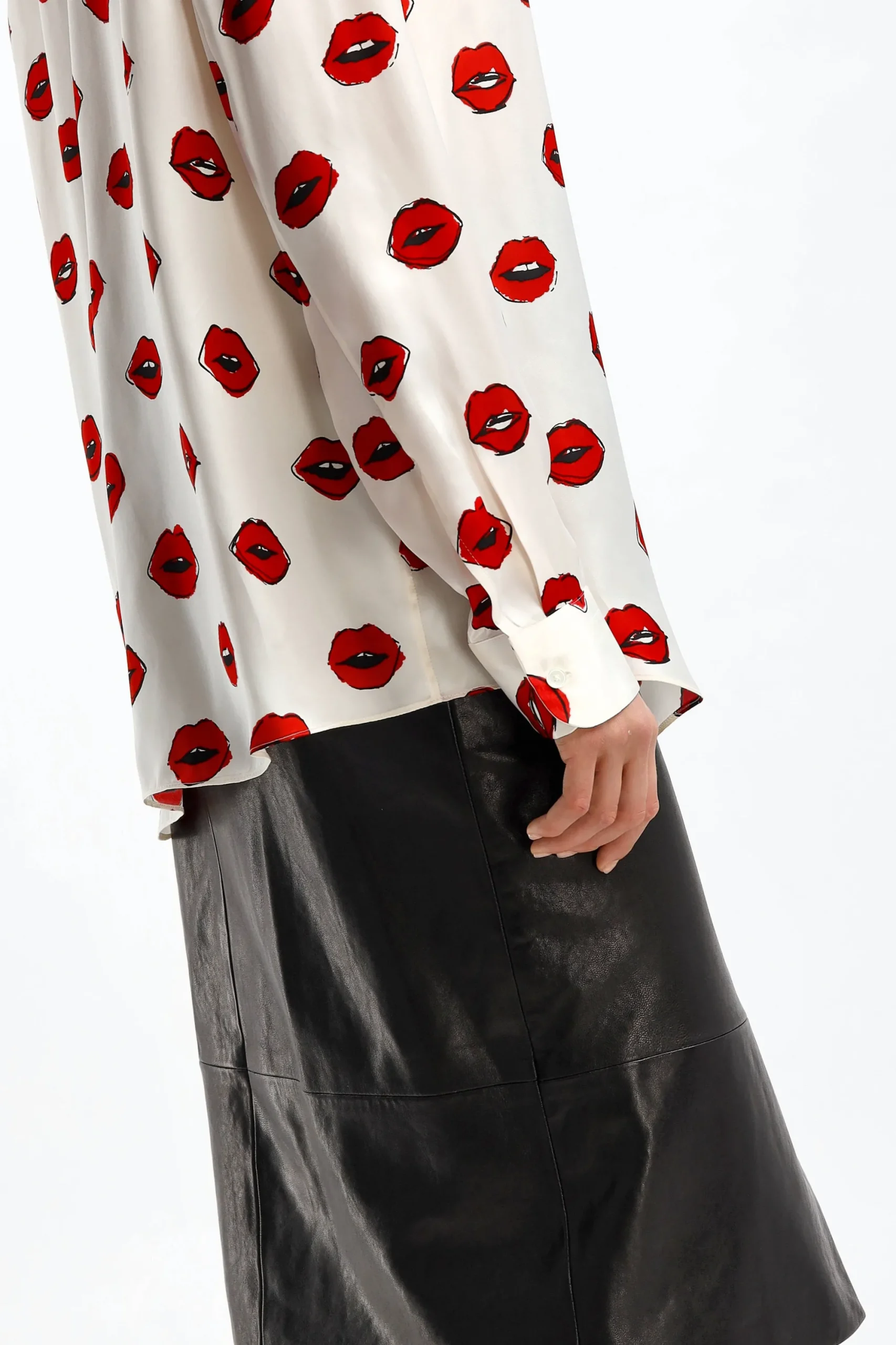 Femme Khaite Blouse Argo En Creme/Rouge