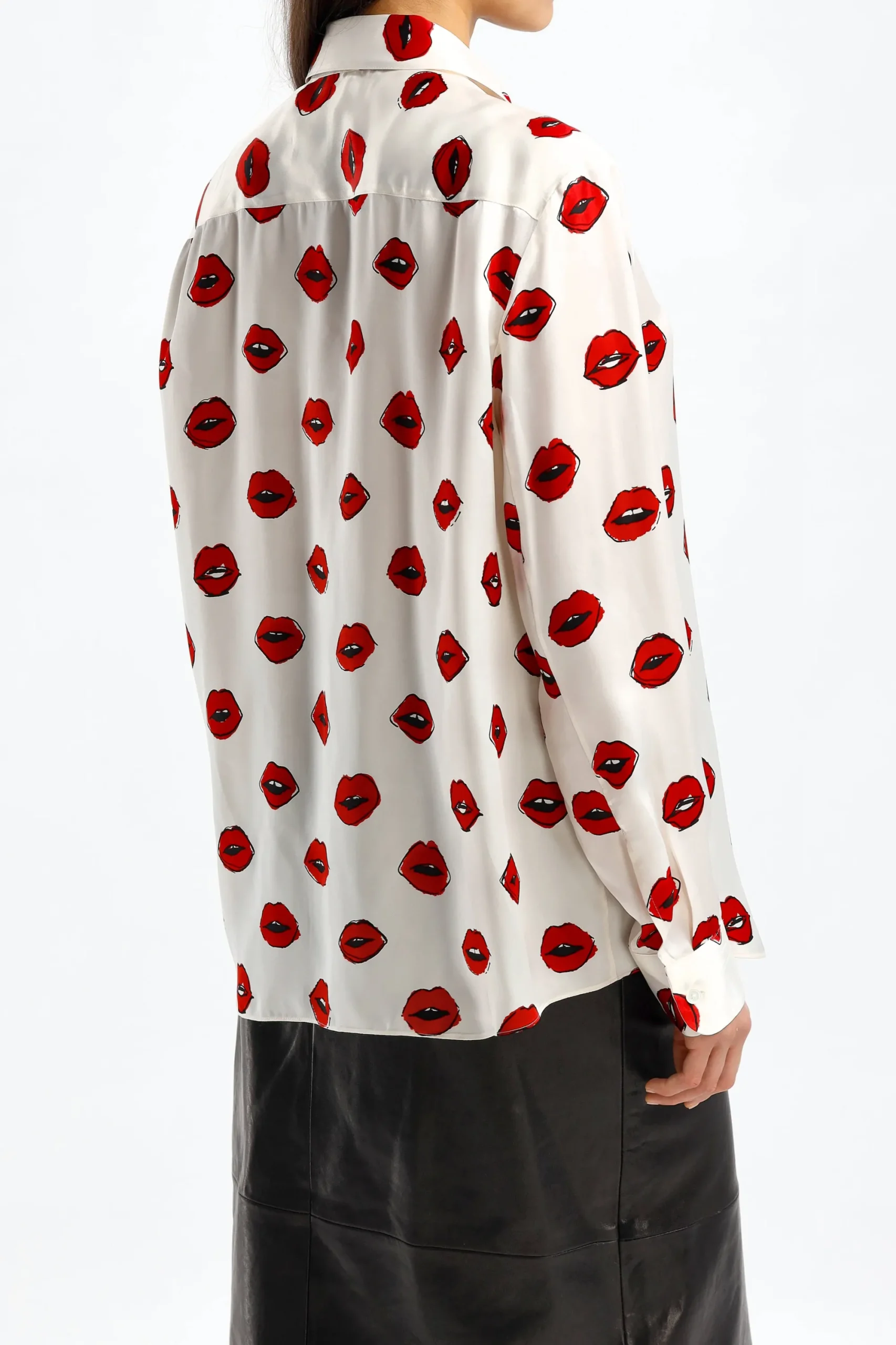 Femme Khaite Blouse Argo En Creme/Rouge