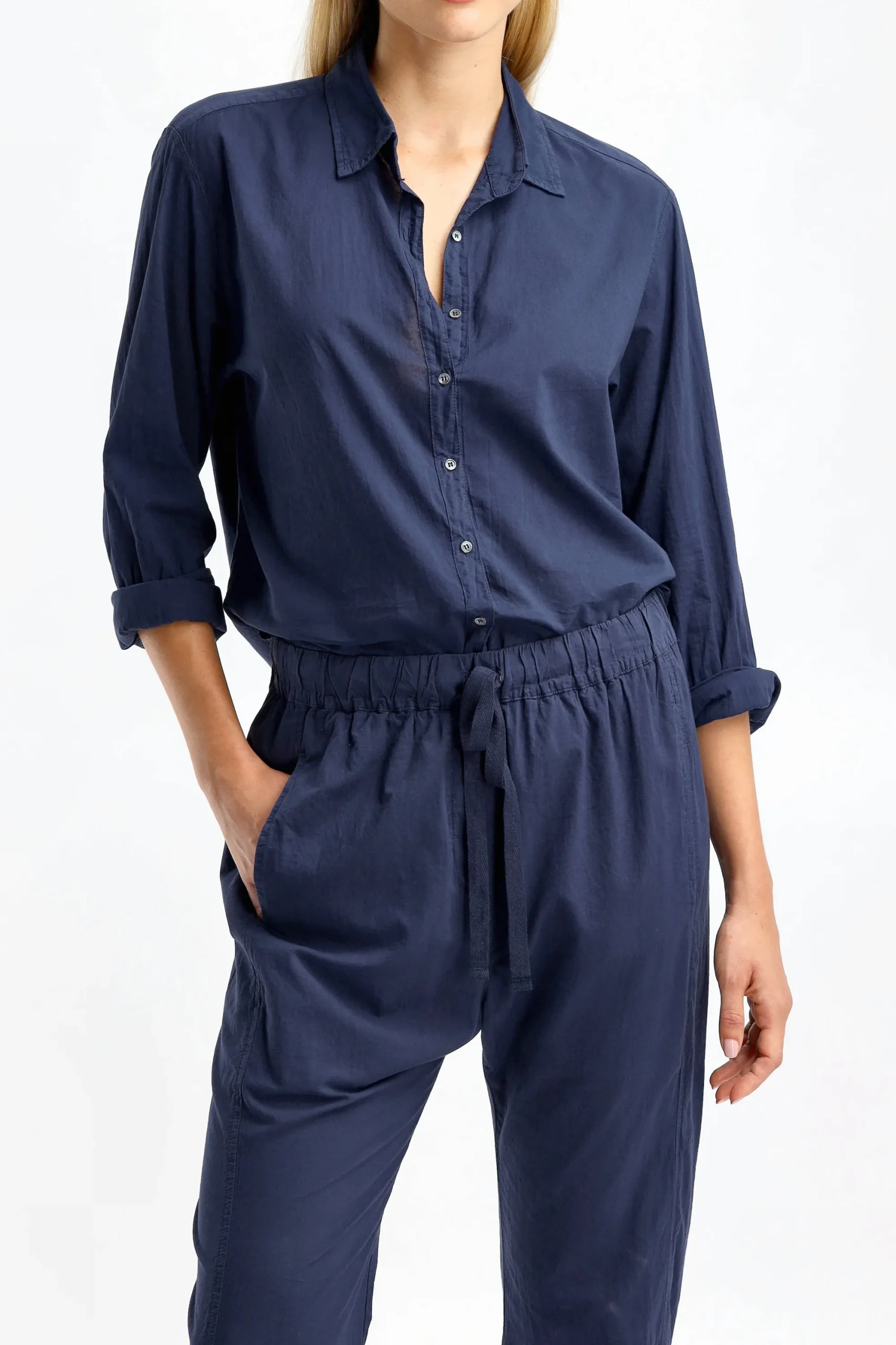 Femme Xirena Blouse Beau En Bleu Marine