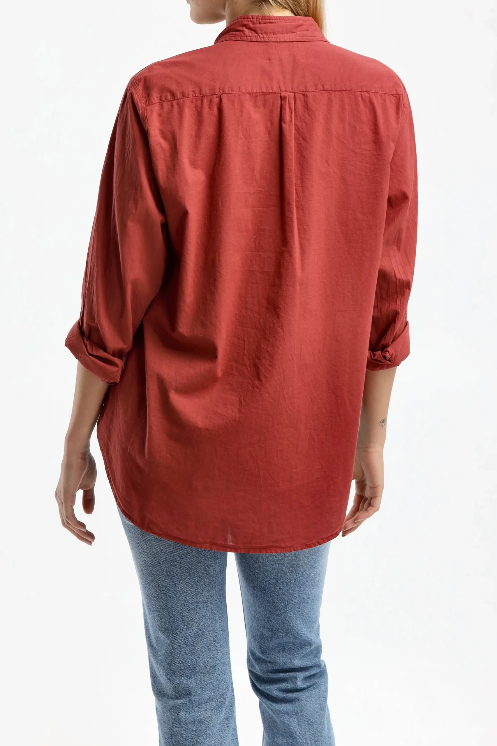 Femme Xirena Blouse Beau In Brick Red