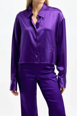 Femme DMN Blouse Bebe Chloe En Violet
