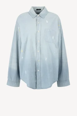 Femme R13 Blouse Boxy Button Up En Bleu Vintage