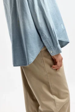 Femme R13 Blouse Boxy Button Up En Bleu Vintage