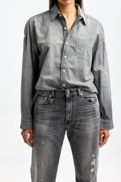 Femme R13 Blouse Boxy Button Up En Vintage Black