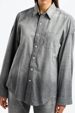 Femme R13 Blouse Boxy Button Up En Vintage Black