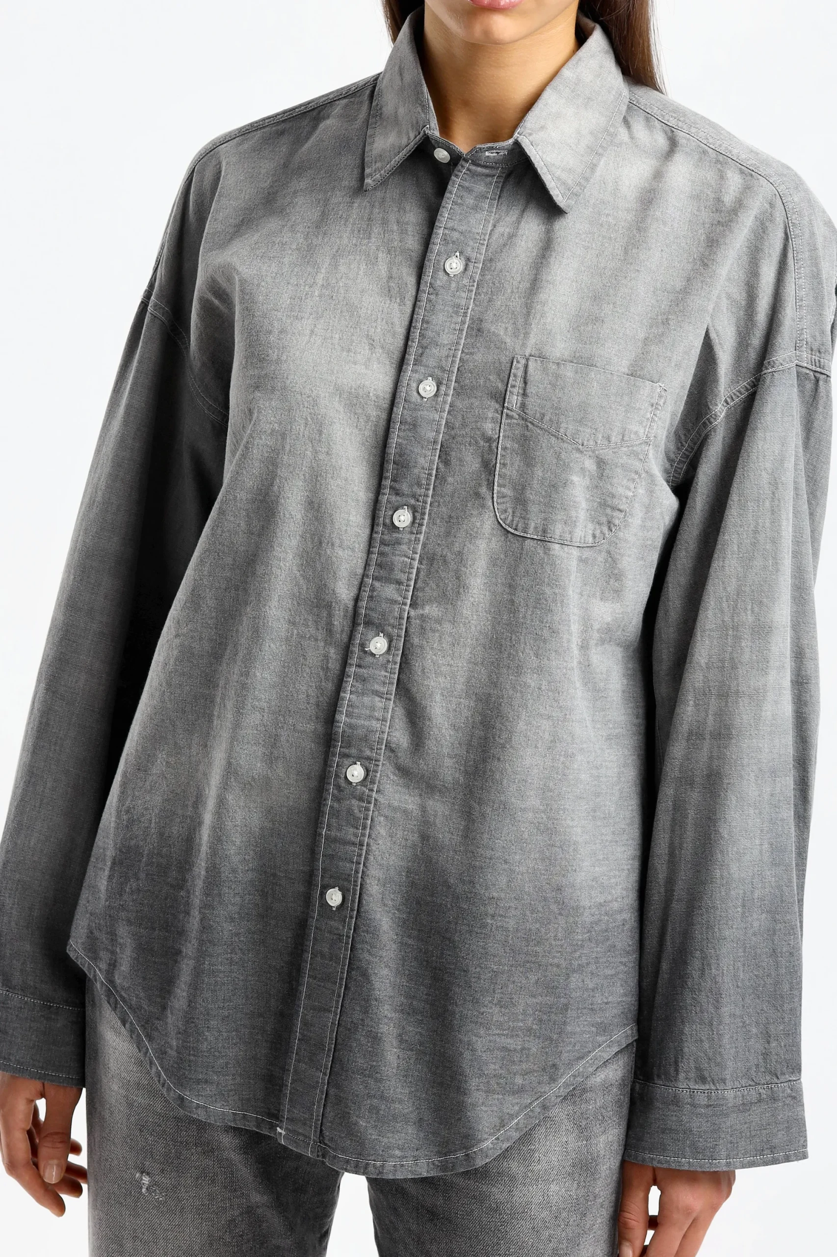 Femme R13 Blouse Boxy Button Up En Vintage Black