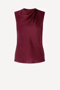Femme Vince Blouse Cascade In Cherry Wine