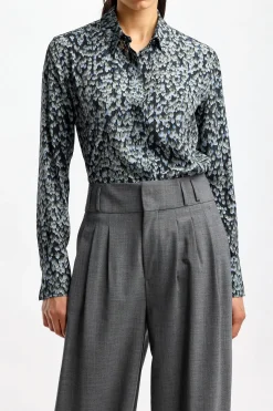 Femme Altuzarra Blouse Chika Dans Stormcloud Feather