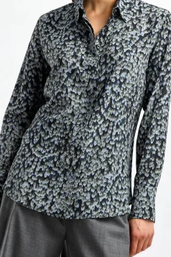 Femme Altuzarra Blouse Chika Dans Stormcloud Feather