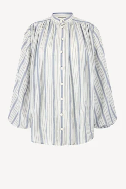 Femme Zimmermann Blouse Chintz Billow En Bleu/Blanc