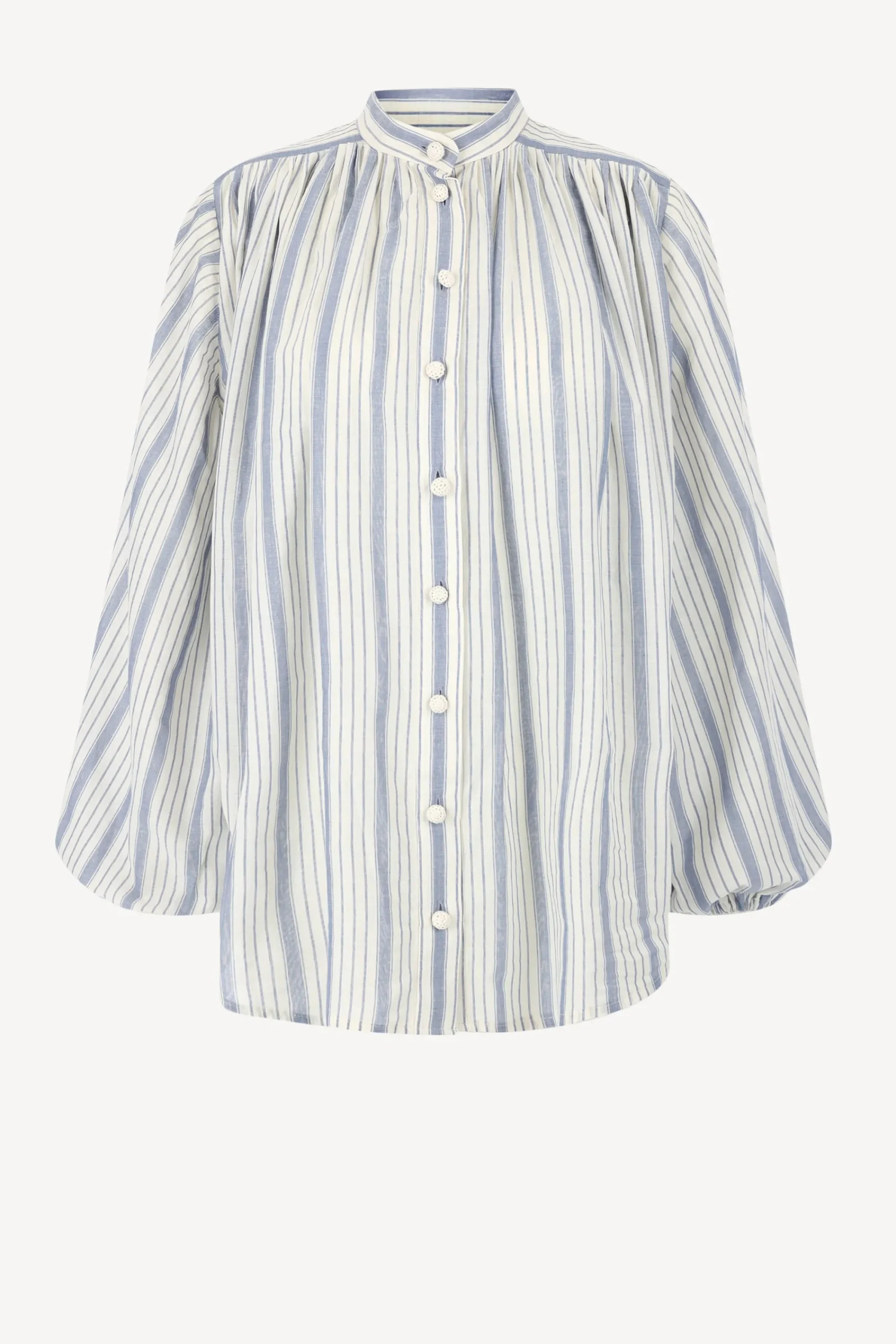 Femme Zimmermann Blouse Chintz Billow En Bleu/Blanc