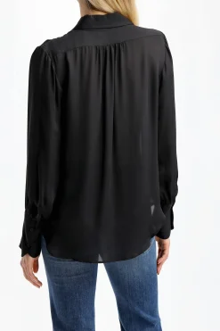 Femme Nili Lotan Blouse Colleen En Noir