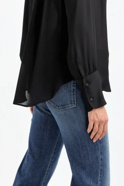Femme Nili Lotan Blouse Colleen En Noir