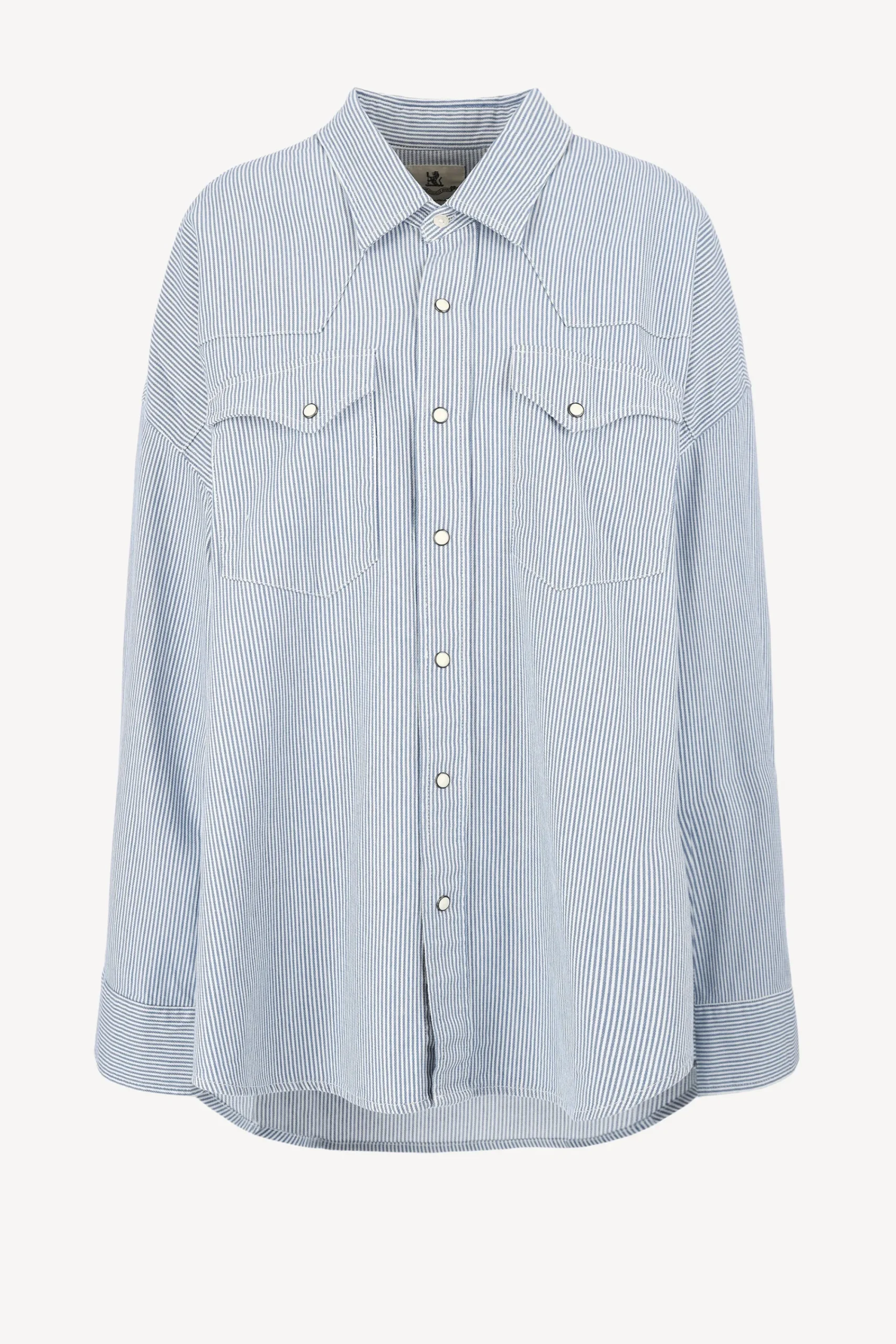 Femme Denimist Blouse Cowboy En Ecru Railroad Stripe