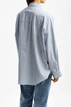 Femme Denimist Blouse Cowboy En Ecru Railroad Stripe