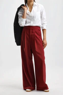 Femme Closed Blouse Cropped En Blanc