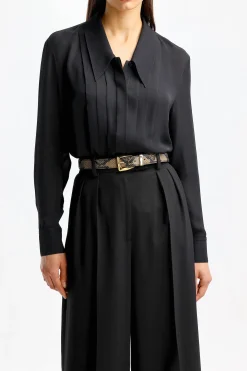 Femme Khaite Blouse Dorian En Noir