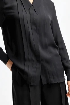 Femme Khaite Blouse Dorian En Noir