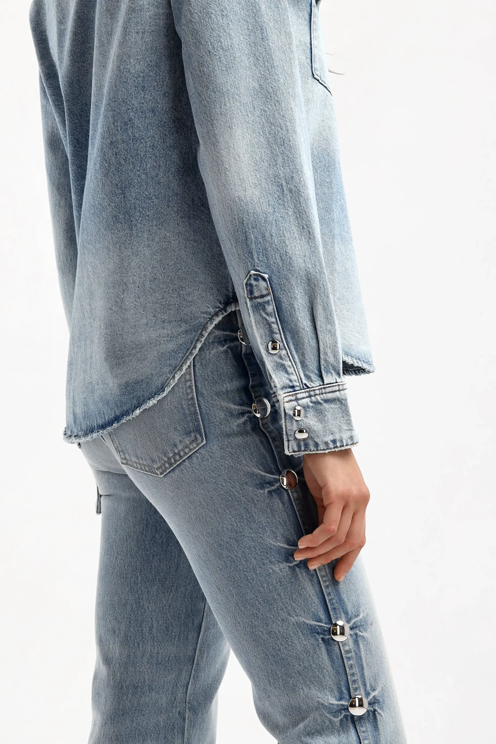 Femme Khaite Blouse En Jean Wesley A Bryce