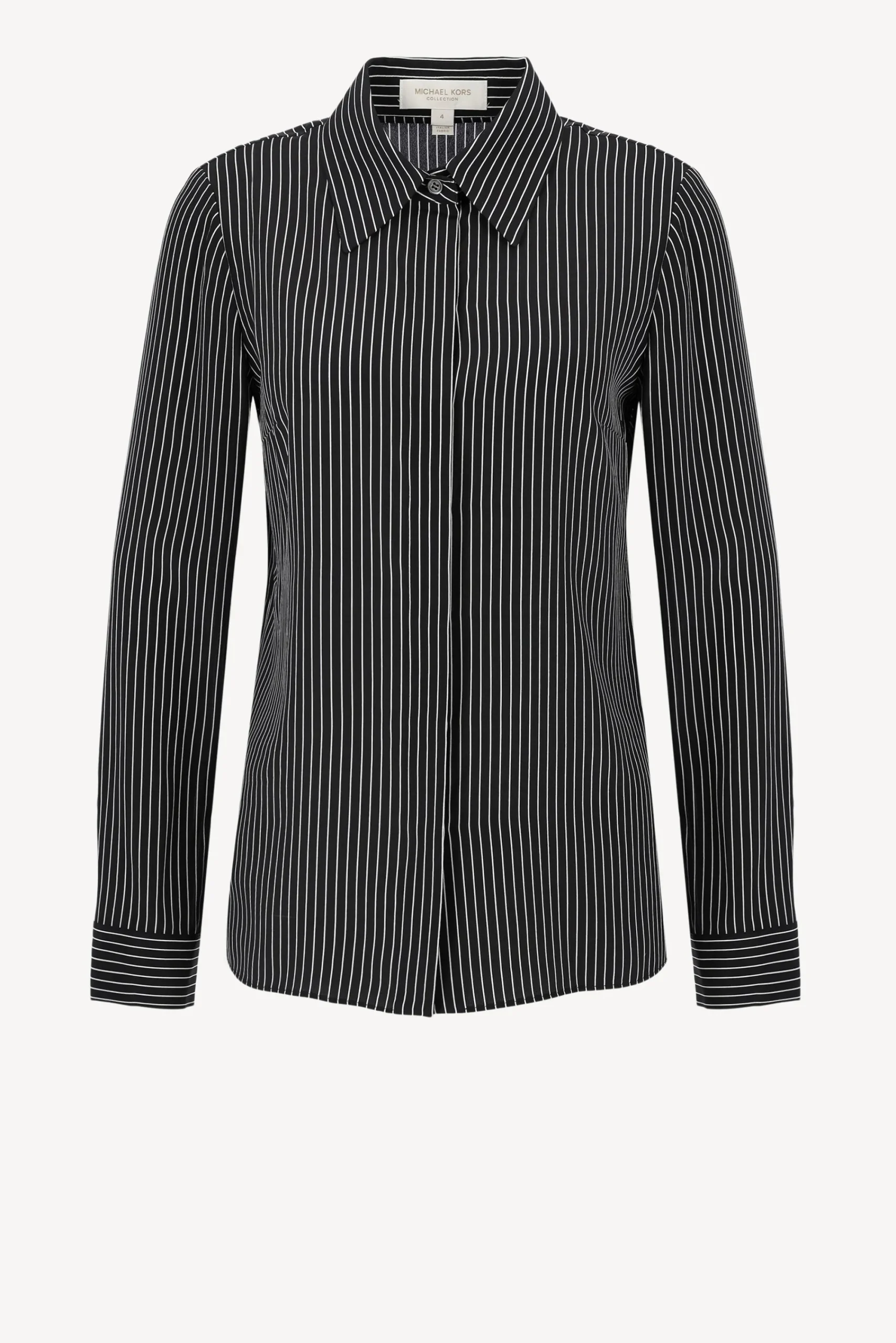 Femme Michael Kors Collection Blouse En Soie Hansen En Noir Et Blanc