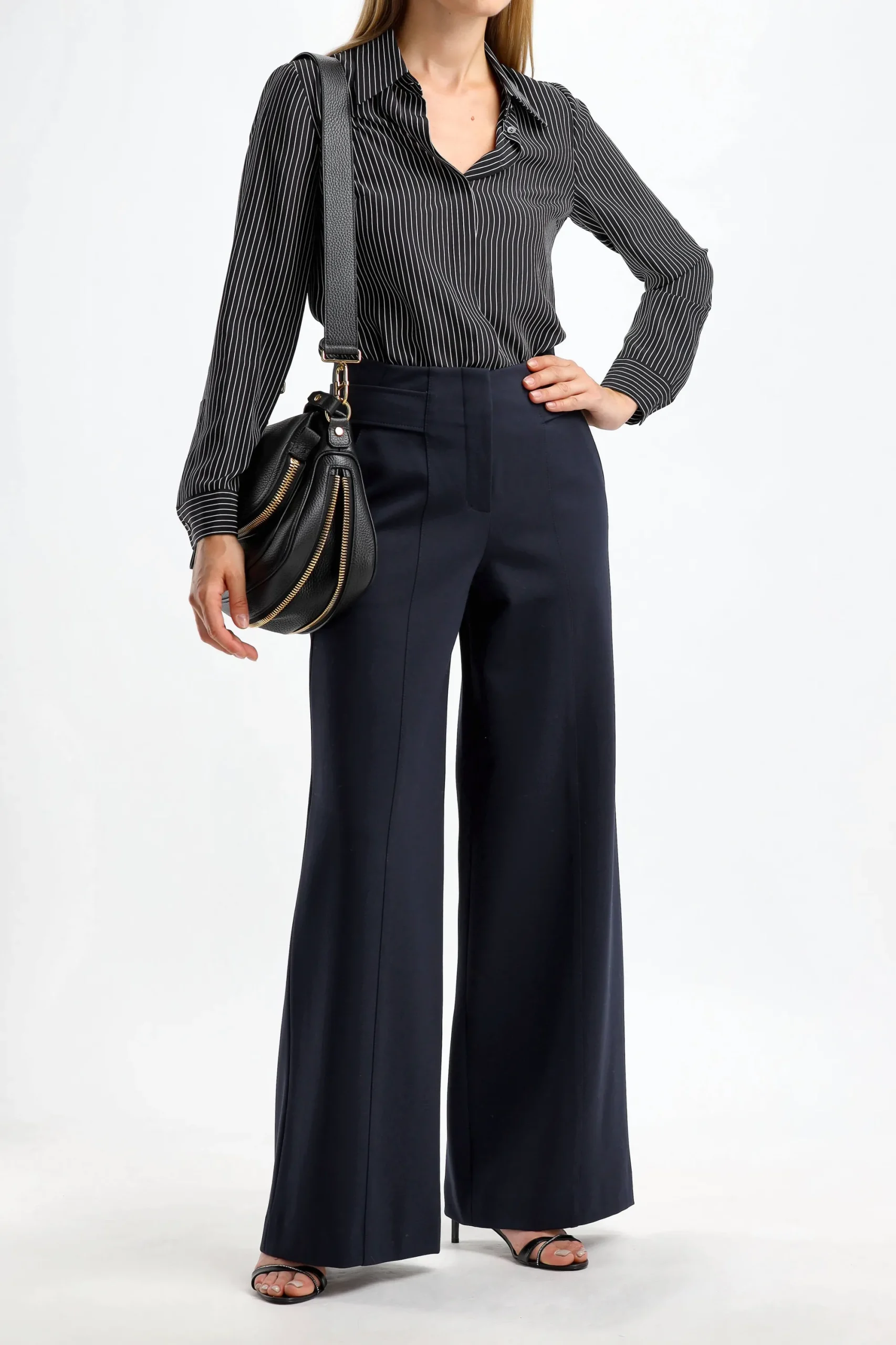 Femme Michael Kors Collection Blouse En Soie Hansen En Noir Et Blanc