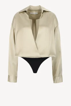 Femme Christopher Esber Blouse En Soie Springs In Putty