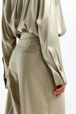 Femme Christopher Esber Blouse En Soie Springs In Putty