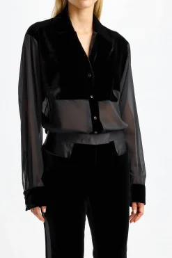 Femme Tom Ford Blouse En Soie Suit En Noir