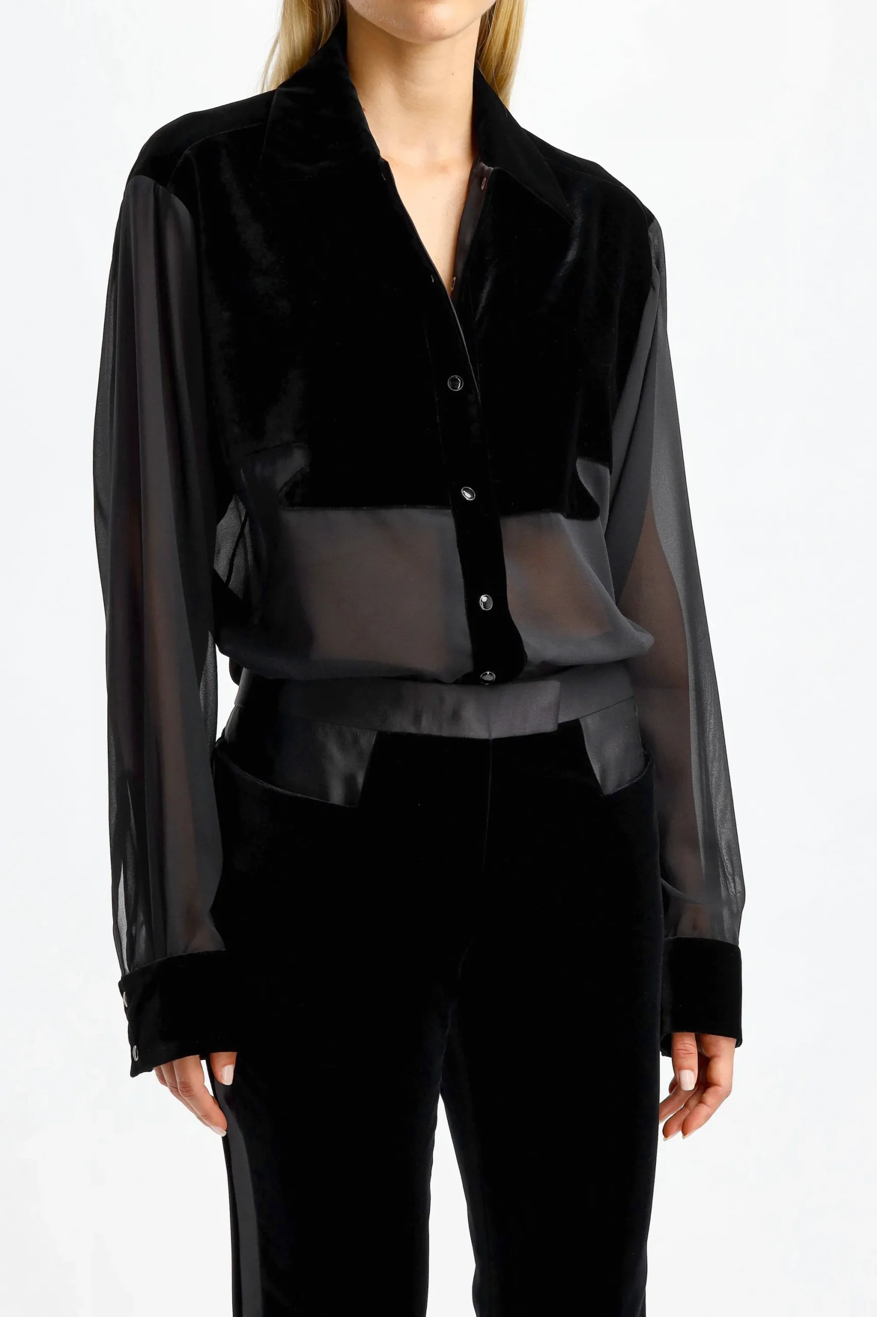 Femme Tom Ford Blouse En Soie Suit En Noir