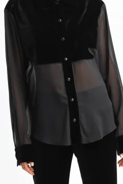 Femme Tom Ford Blouse En Soie Suit En Noir