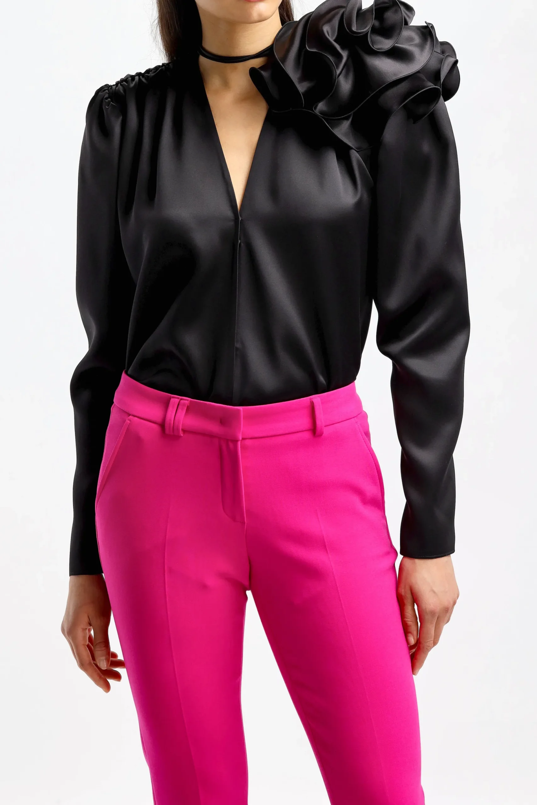 Femme Magda Butrym Blouse Flower En Noir