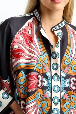 Femme La Double J Blouse Foulard En Lotus