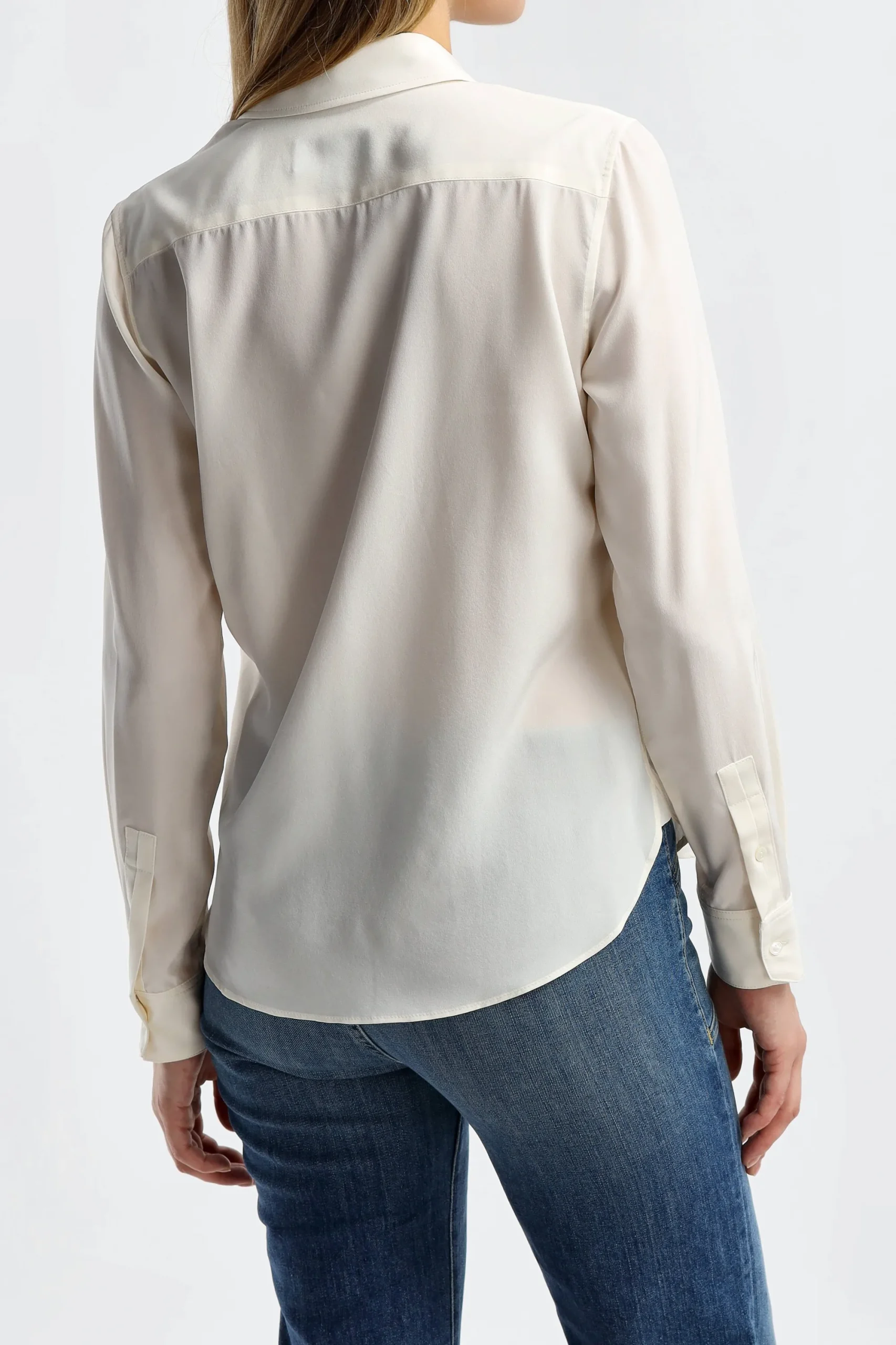 Femme Nili Lotan Blouse Gaia Slim En Ivoire