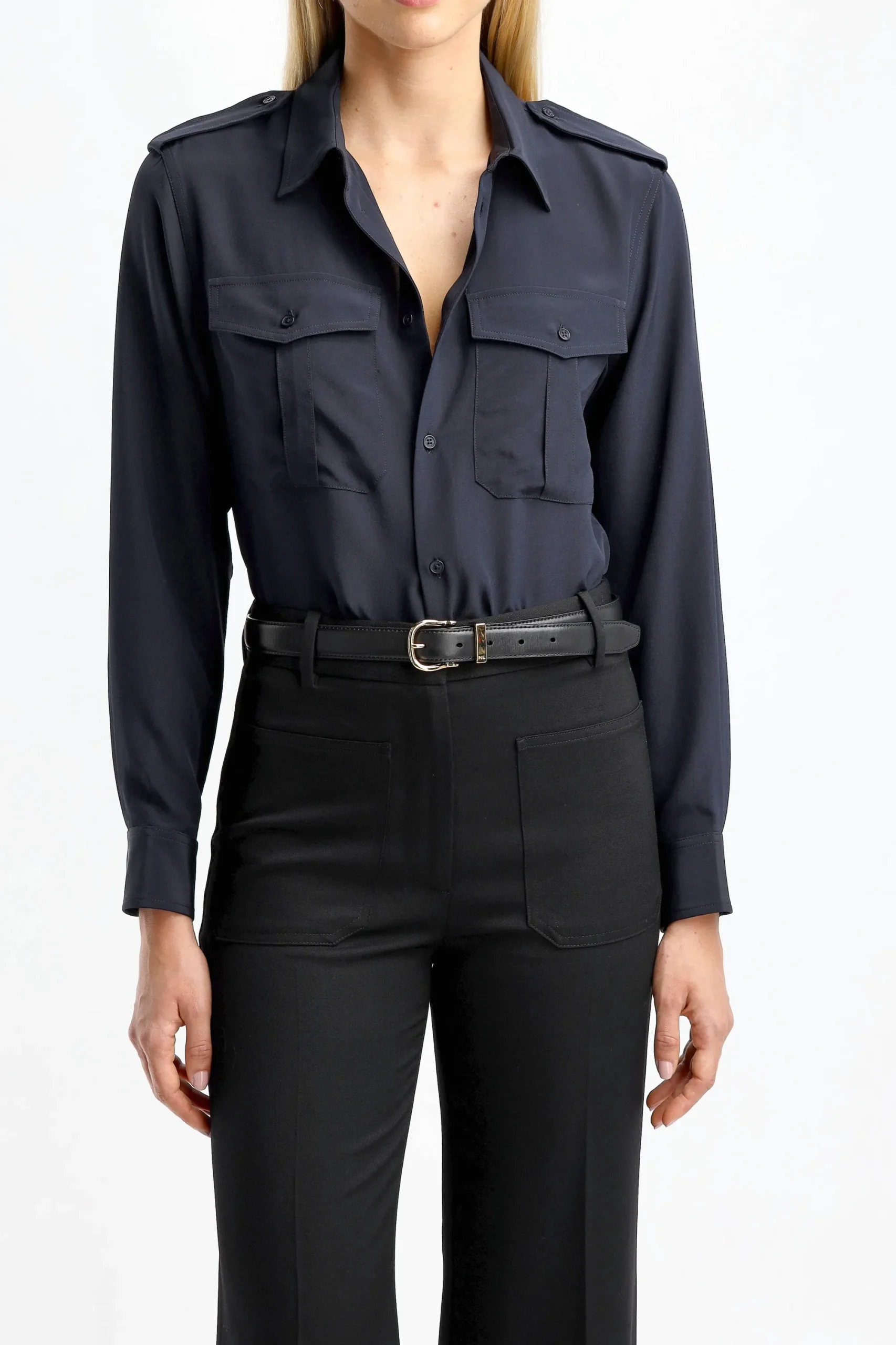 Femme Nili Lotan Blouse Jeanette En Dark Navy
